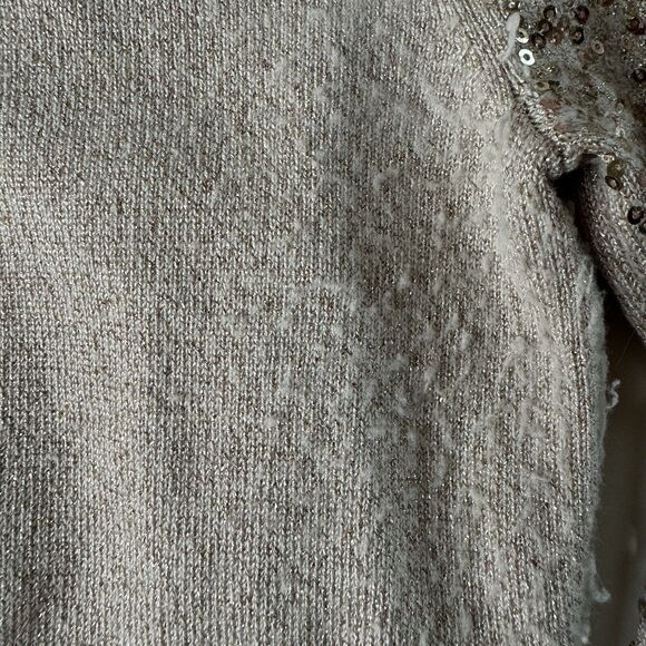 WHITE HOUSE BLACK MARKET WOMENS GOLD SEQUIN Snap Button Cardigan XS - Picture 13 of 13